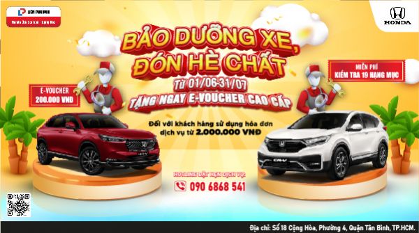 TẶNG E-VOUCHER VÀ MIỄN PHÍ KIỂM TRA 19 HẠNG MỤC | Honda Ôtô Sài Gòn - Cộng Hòa