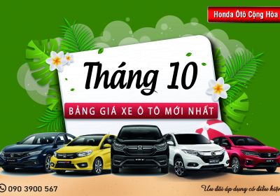BẢNG GIÁ XE Ô TÔ HONDA THÁNG 10/2021 | Honda Ôtô Cộng Hòa