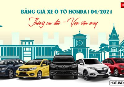BẢNG GIÁ XE Ô TÔ HONDA THÁNG 04/2021 | Honda Ôtô Cộng Hòa