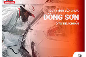Quy trình đồng sơn ô tô tiêu chuẩn tại Honda Ô tô Sài Gòn Cộng Hòa
