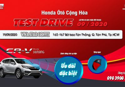 Chương trình Lái thử xe ô tô Honda tại Tân Phú ngày 19/09/2020